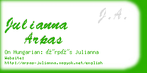 julianna arpas business card